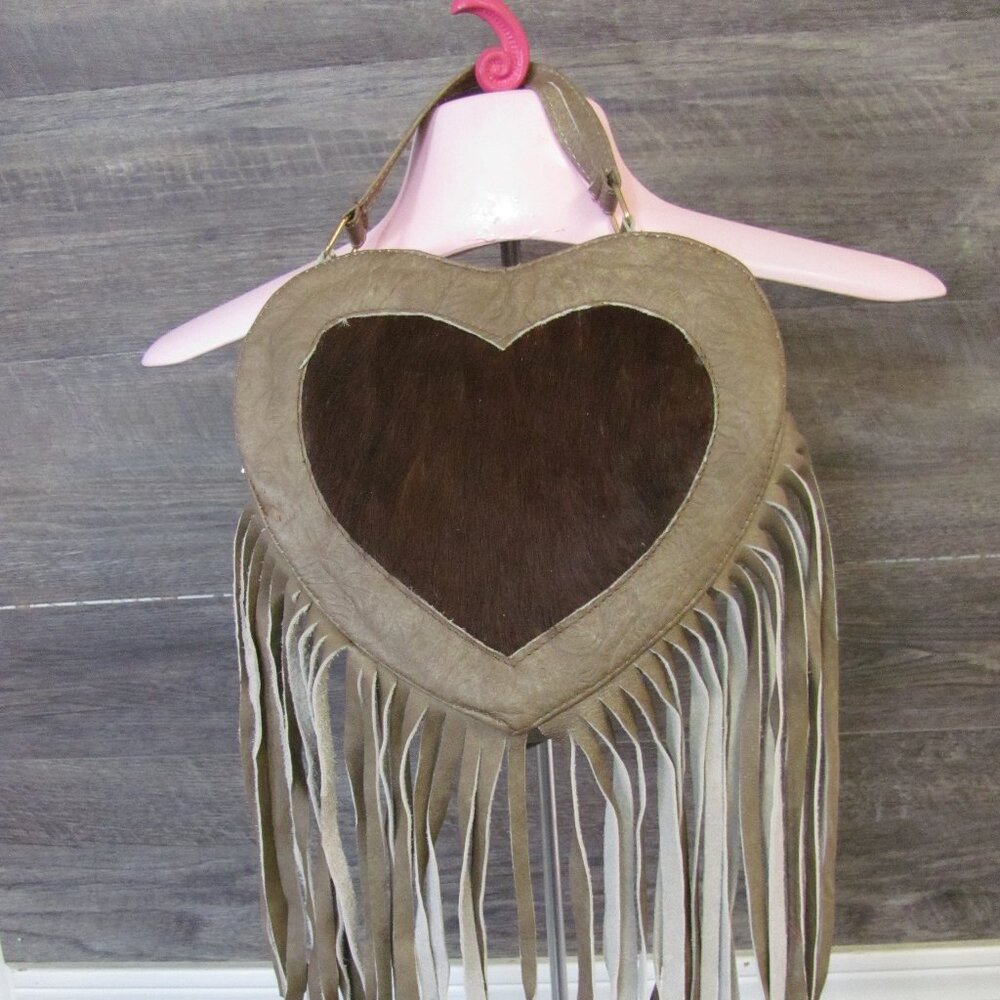 GENUINE LEATHER HANDMADE/TOOLED HAIR ON HIDE PURSE NIP
